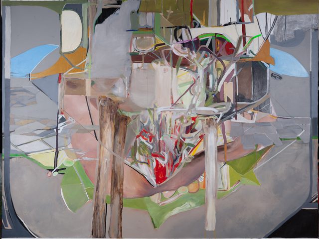 Alex Fischer, The Seers Man the Boat, 2009, 72×96″, acrylic on canvas